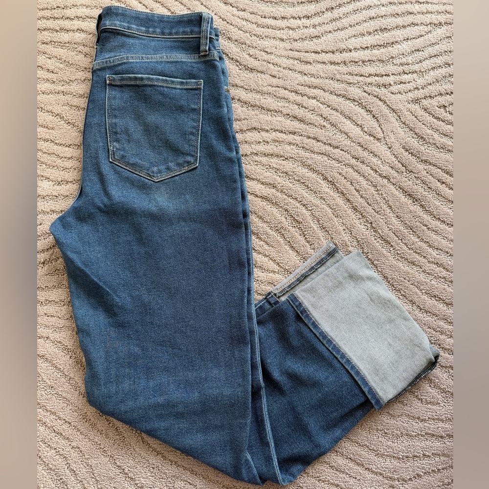 Evereve Ever Straight Cuffed Button-Fly Jeans